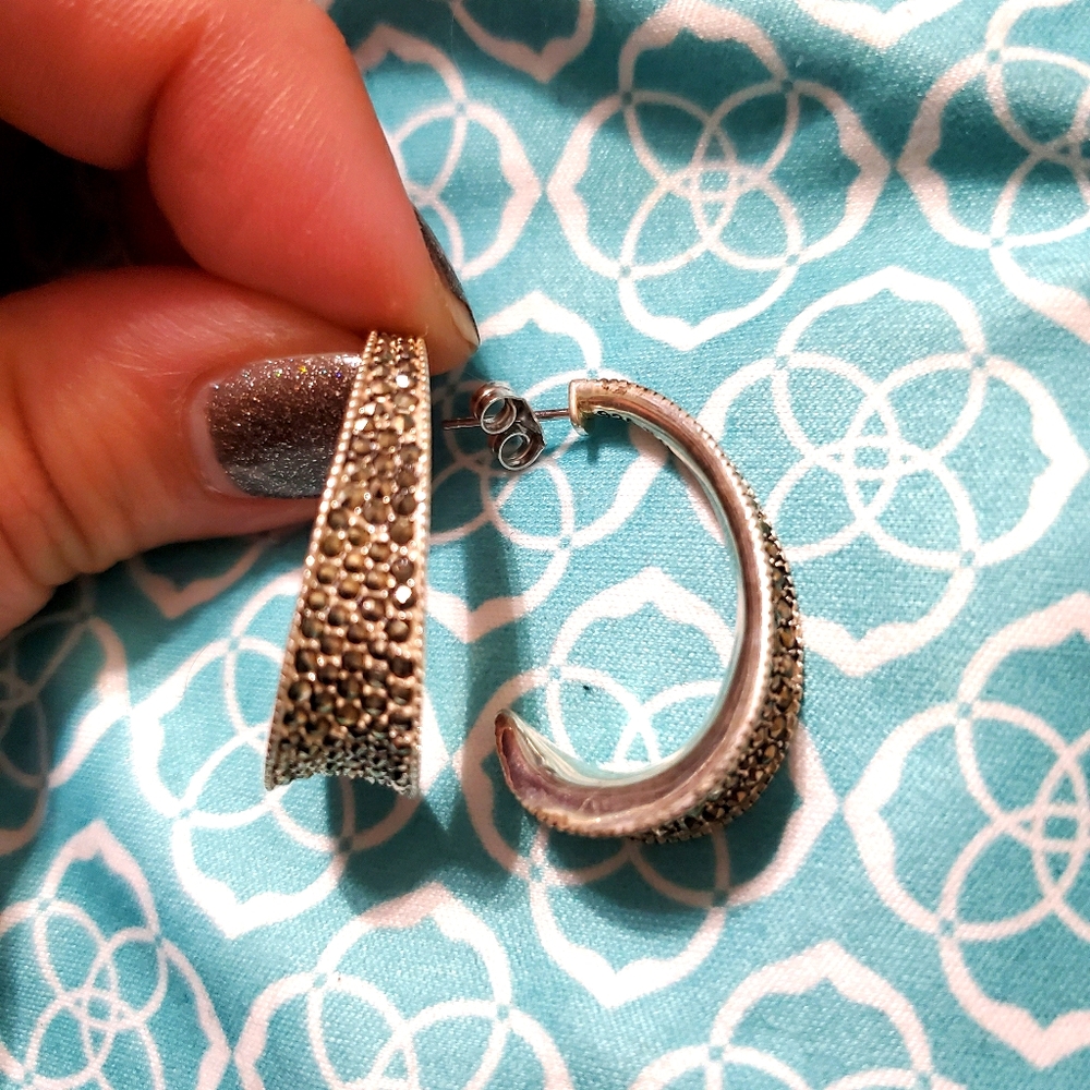 Judith Jack silver marcasite earrings